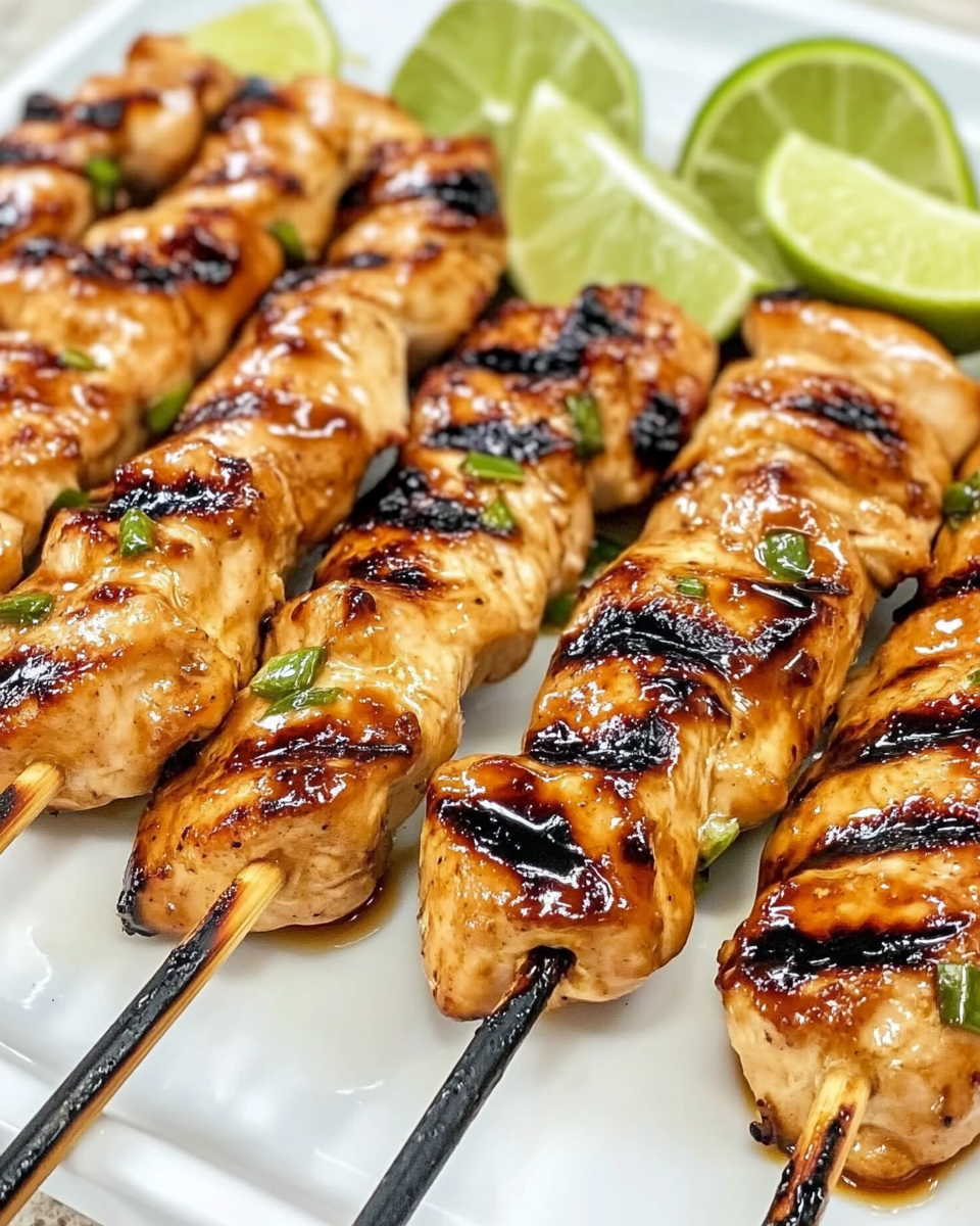 Honey Lime Grilled Chicken Skewers