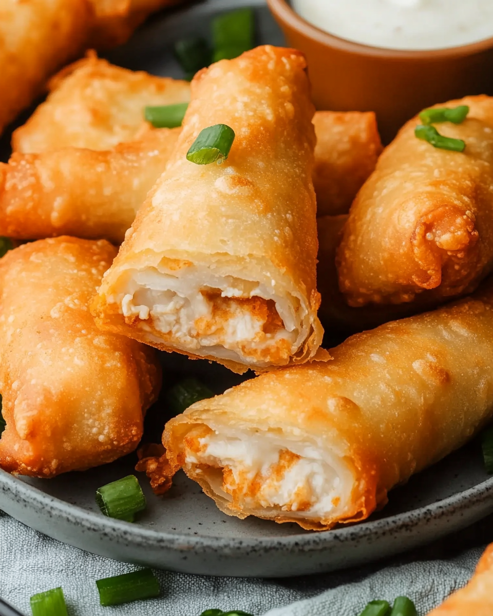 Air Fryer Buffalo Chicken Egg Rolls