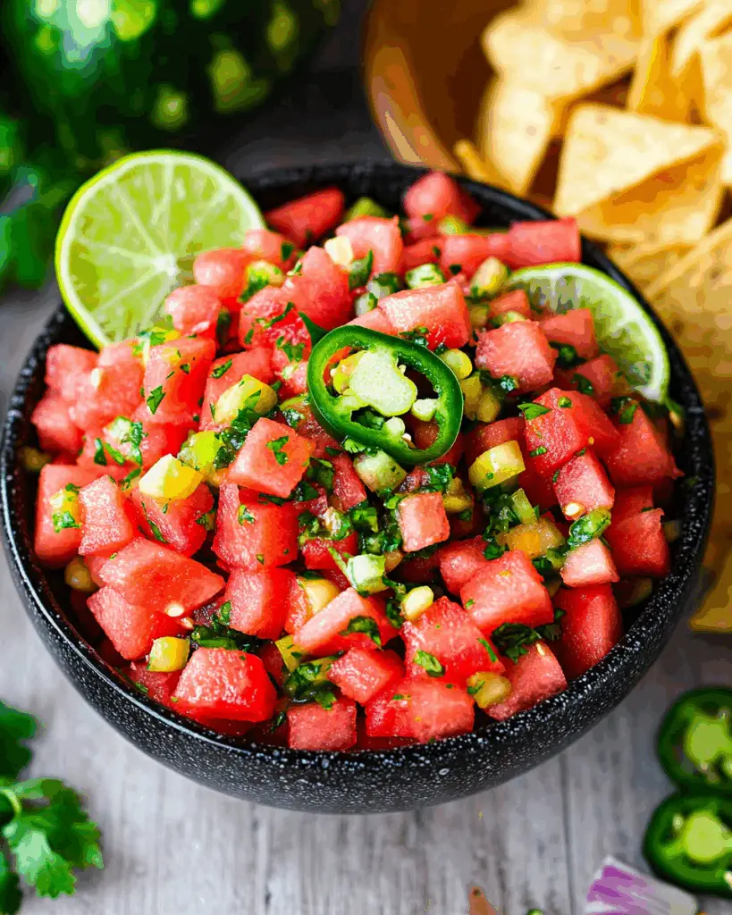 Watermelon Salsa with Lime & Jalapeño