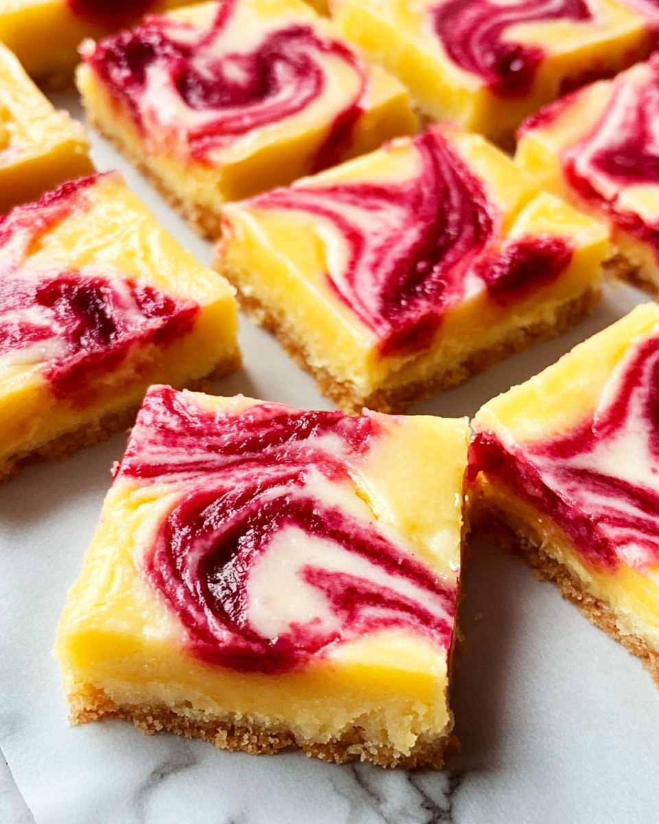 Raspberry Lemon Swirl Bars