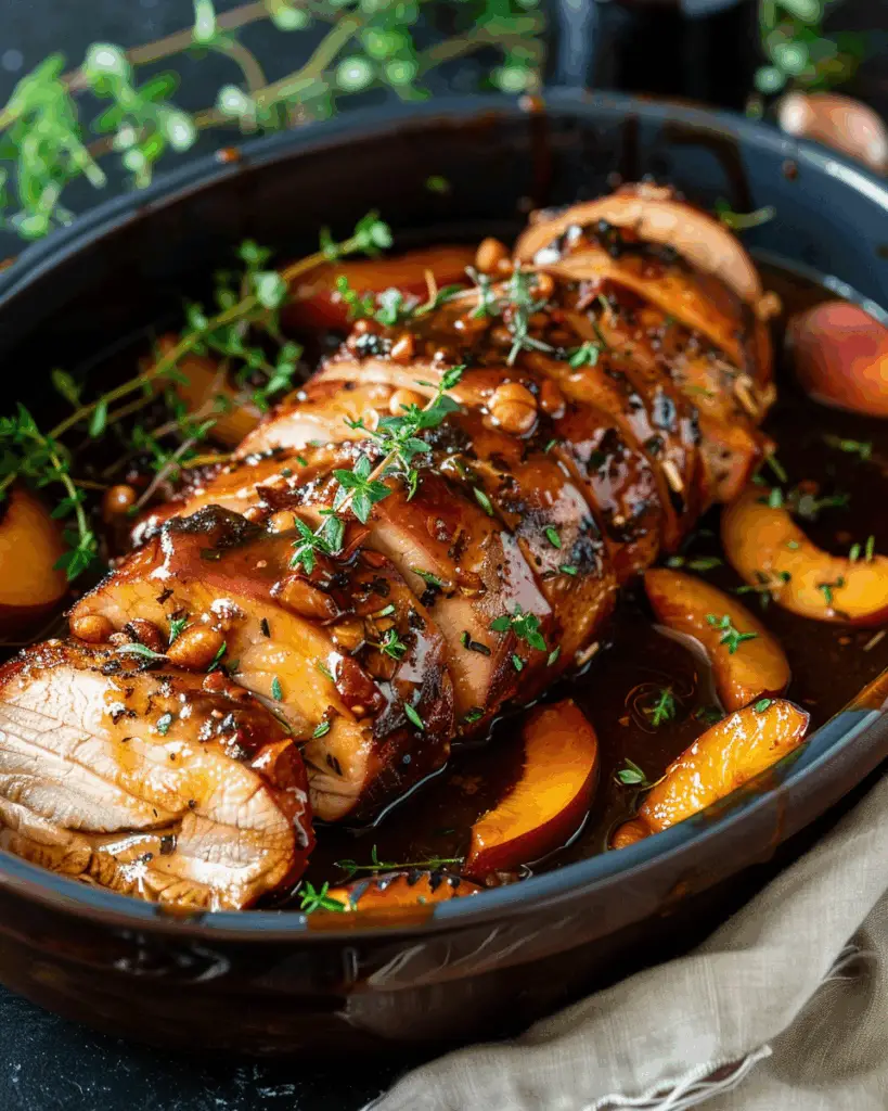 Peach-Glazed Pork Perfection – Crockpot Pork