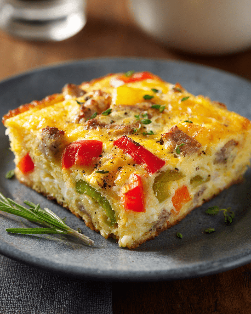 Banana Pepper & Egg Breakfast Bake