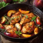 Peach Balsamic Chicken Skillet
