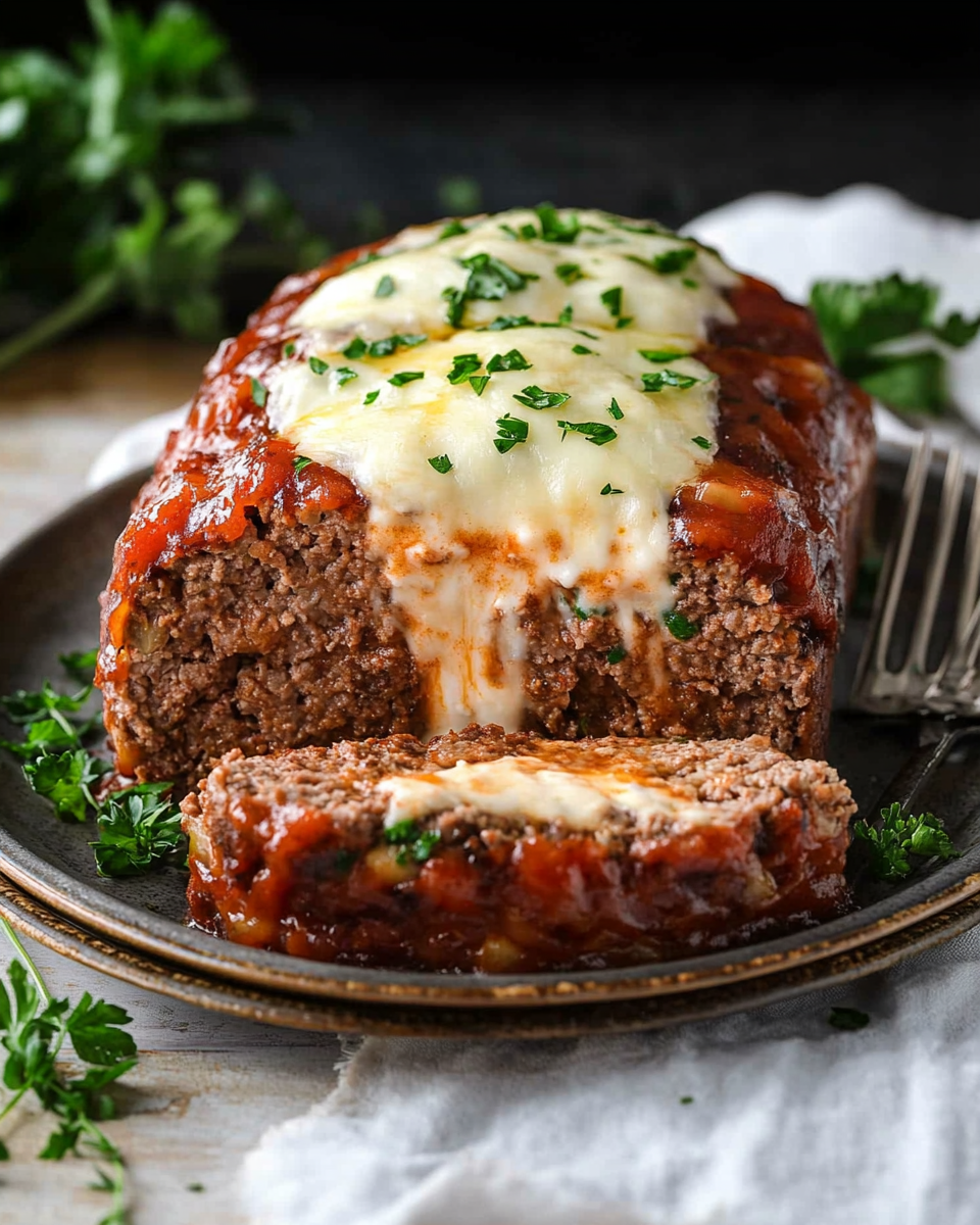 Mozzarella-Stuffed Meatloaf