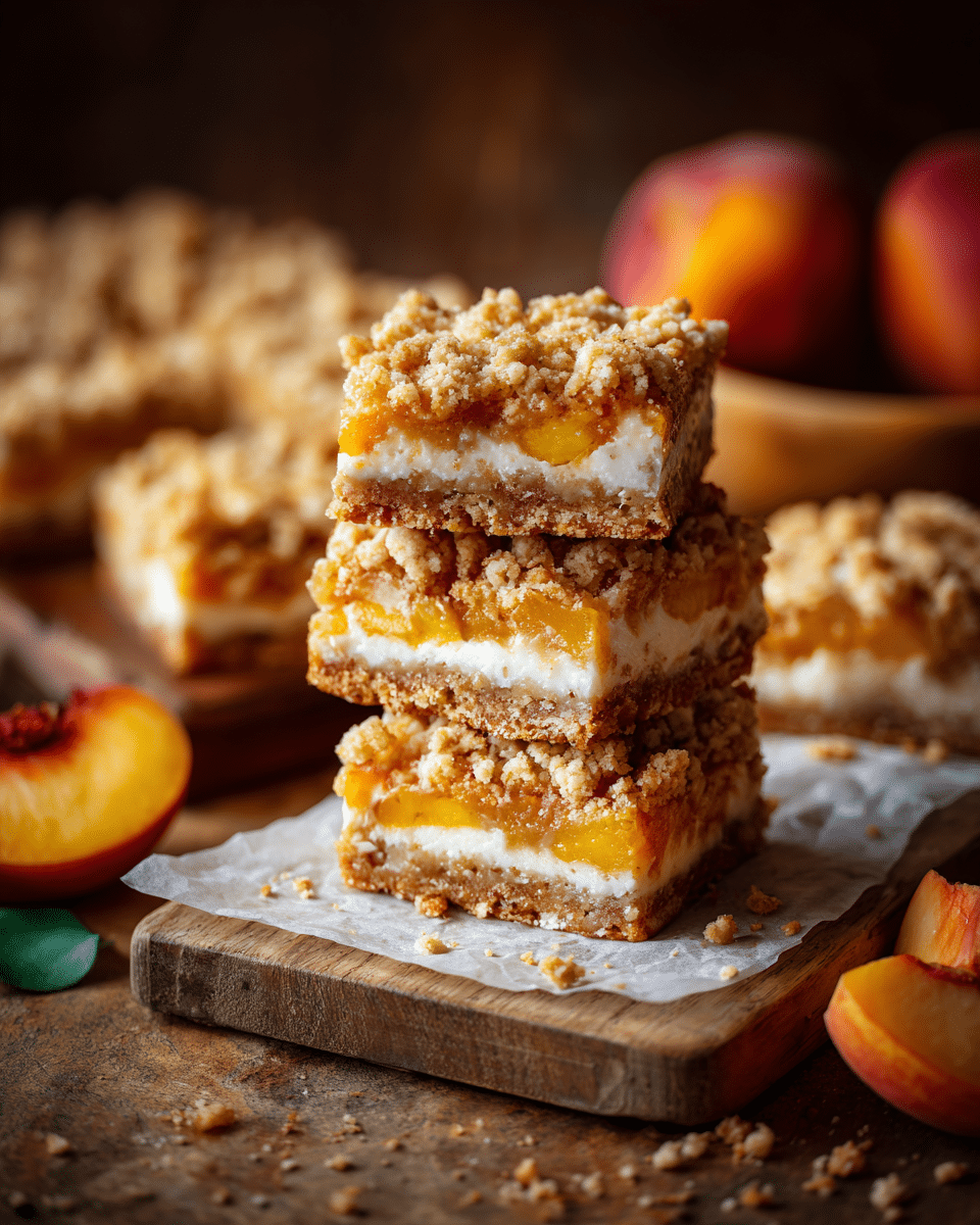 Peaches And Cream Breakfast Bars – Soft, Chewy, And Sweet
