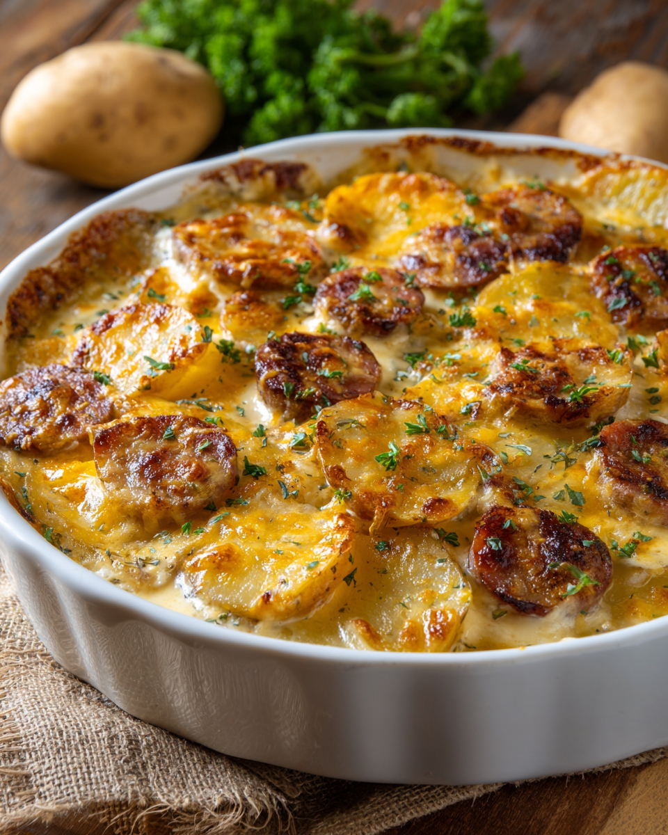 Kielbasa Potato Casserole