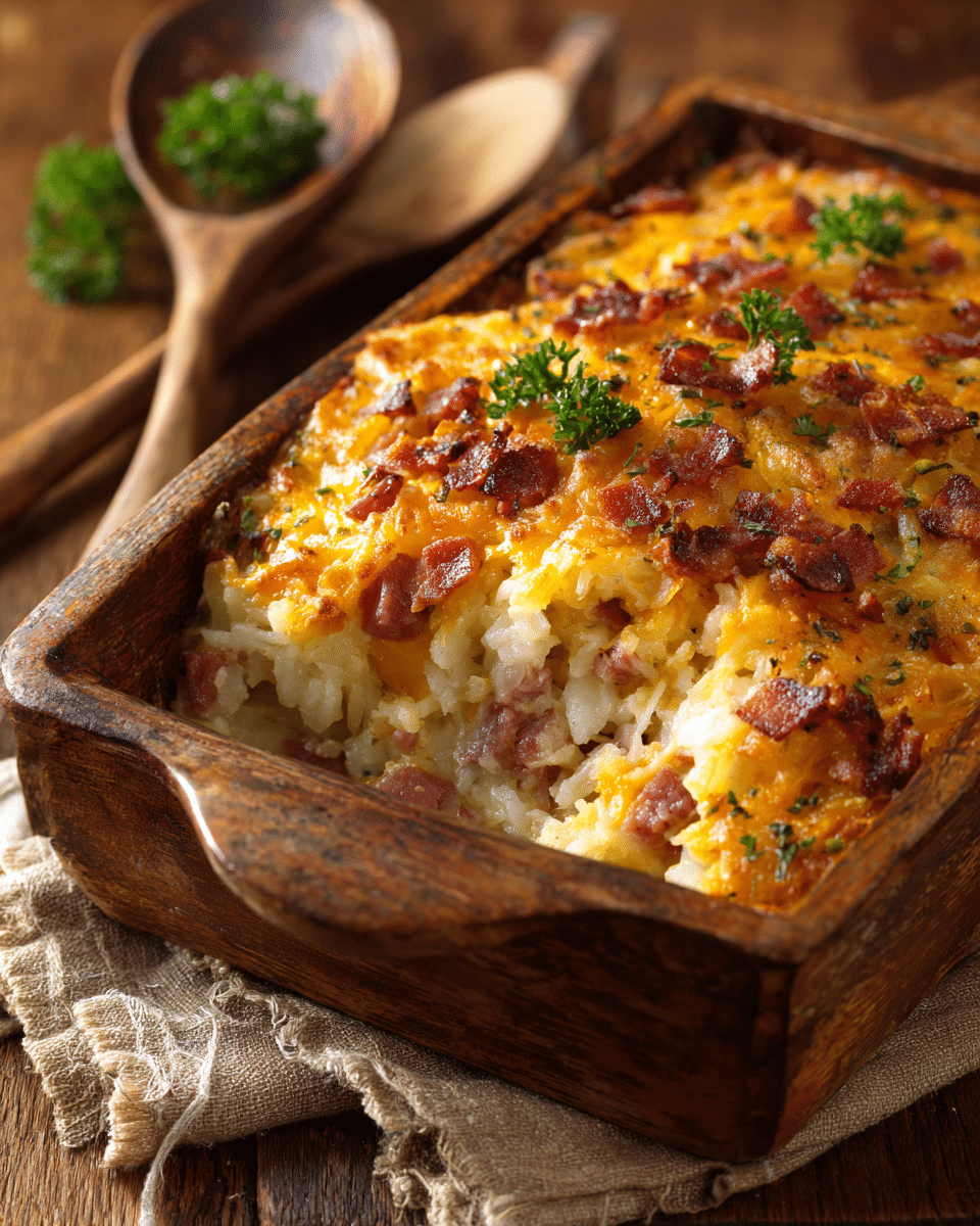 Kielbasa Hash Brown Casserole