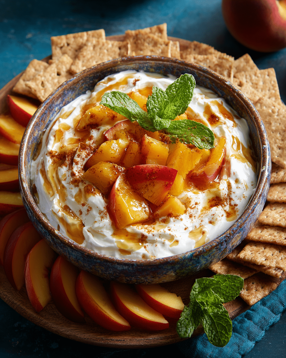 Peaches and Honey Greek Yogurt Dip