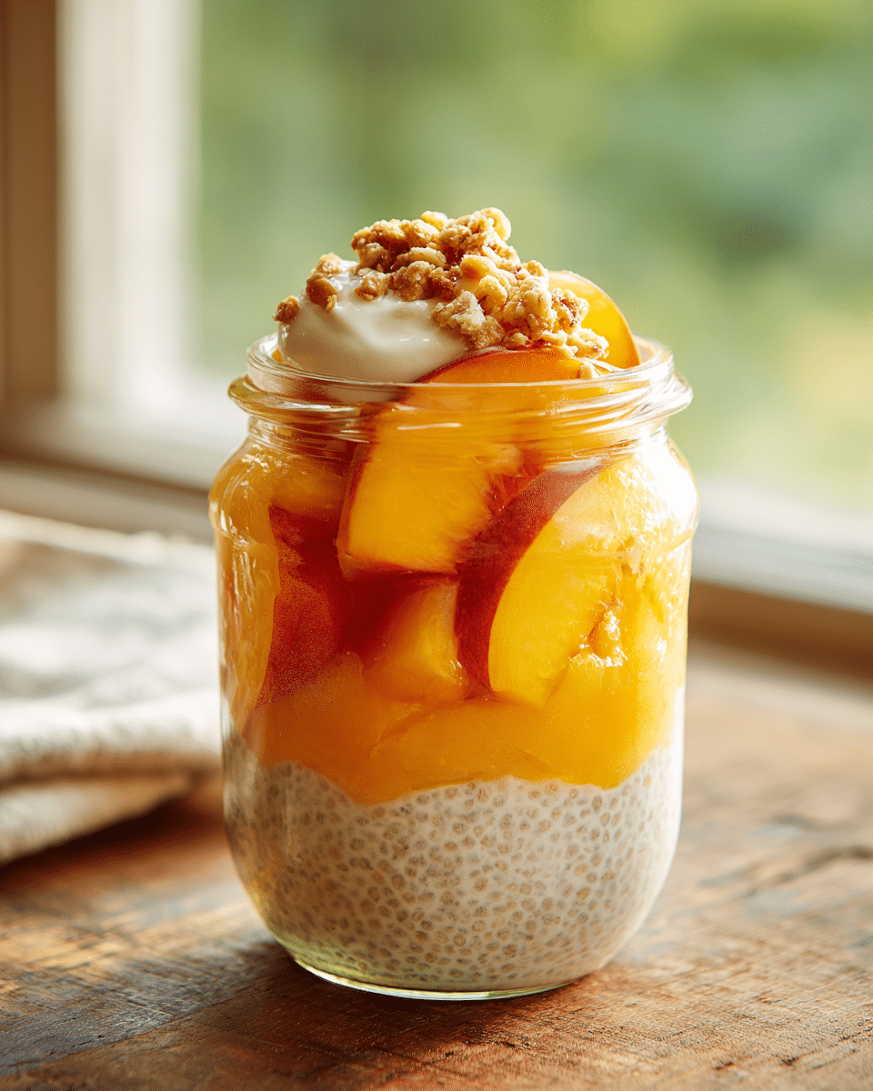 Peach Chia Pudding – Overnight Breakfast With A Fruity Kick