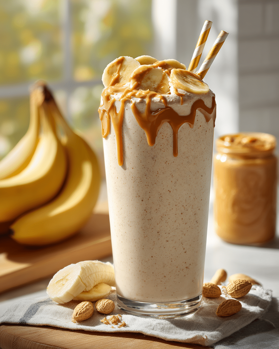 Peanut Butter Banana Smoothie – Creamy, Energizing & Quick