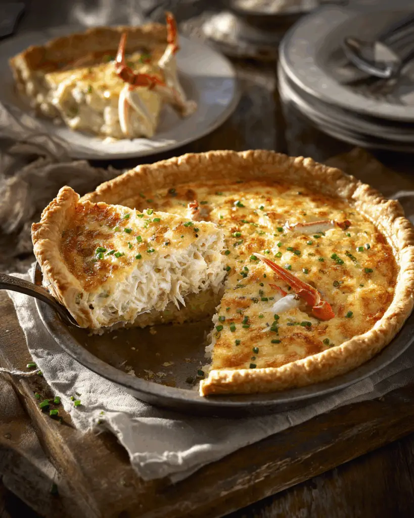 Crab & Swiss Cheese Quiche – Elegant Seafood Twist