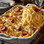 Cheesy Kielbasa Pasta Bake