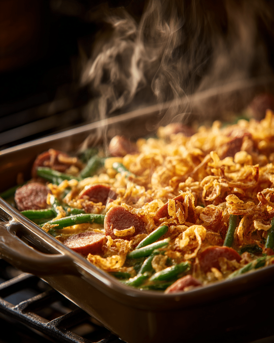 Kielbasa and Green Bean Casserole