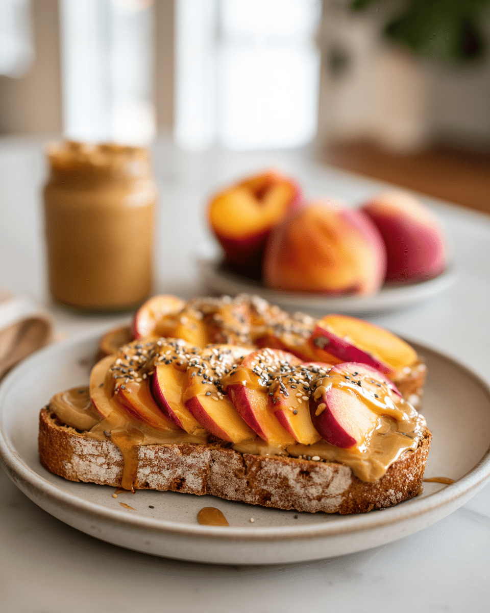 Peanut Butter Peach Toast – Quick, Healthy, And Satisfying