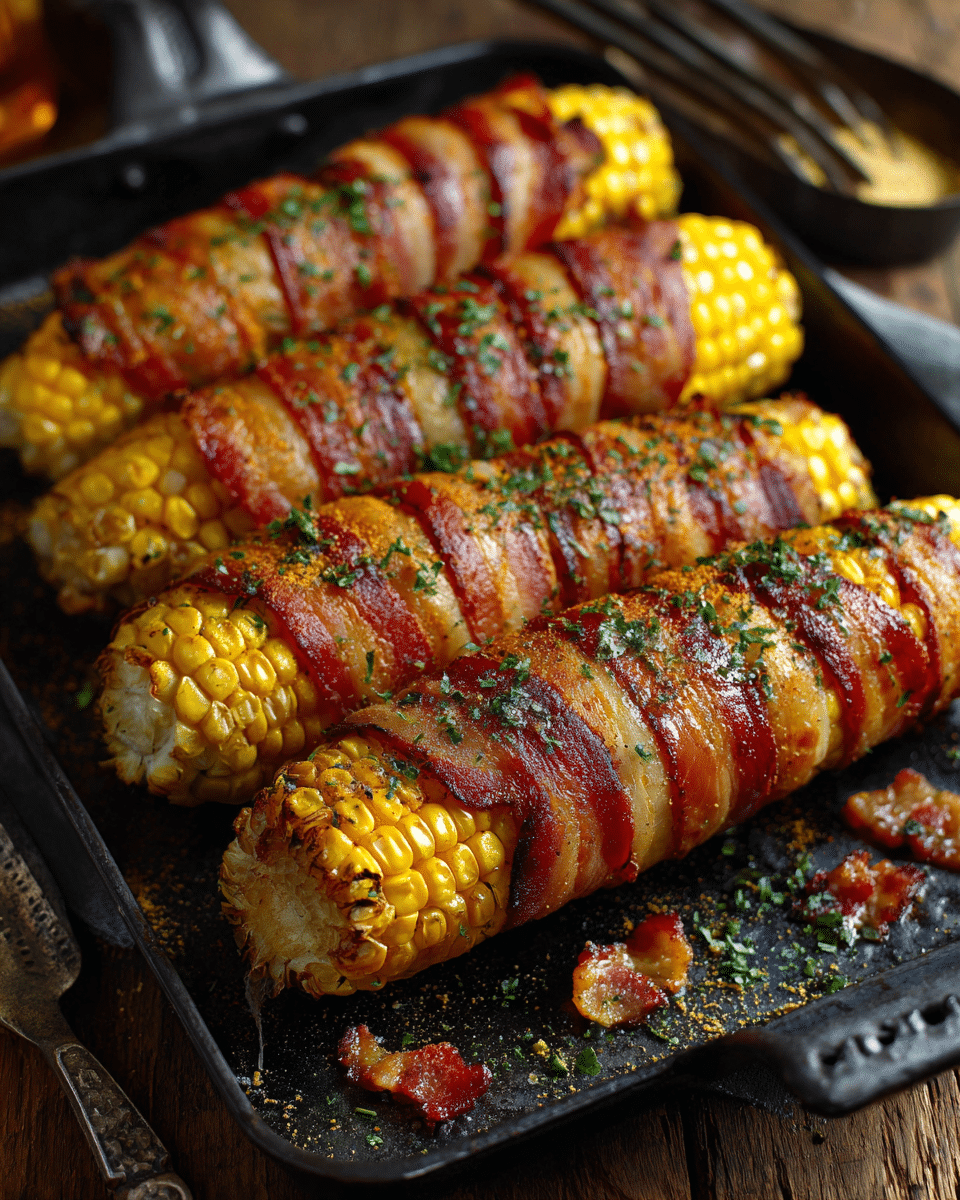 Bacon-Wrapped Corn on the Cob – Savory, Sweet & Grilled