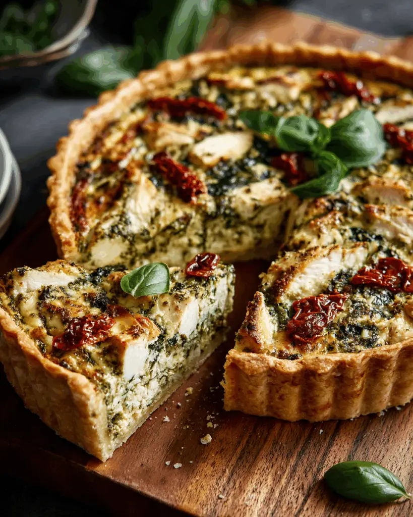 Pesto Chicken Quiche – Flavor-Packed and Protein-Rich