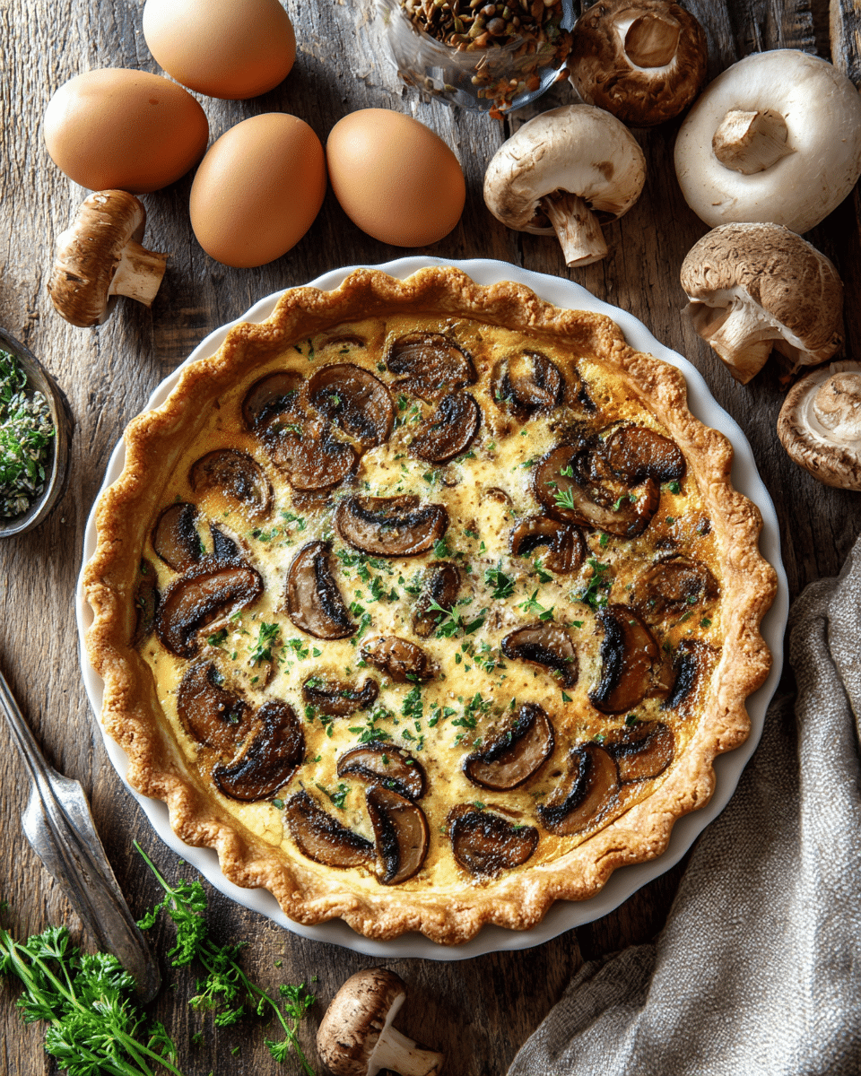 Mushroom & Swiss Quiche – Rich, Savory, and Hearty