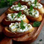 Mint and Ricotta Crostini