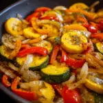 Sautéed Patty Pan Squash with Onions and Peppers