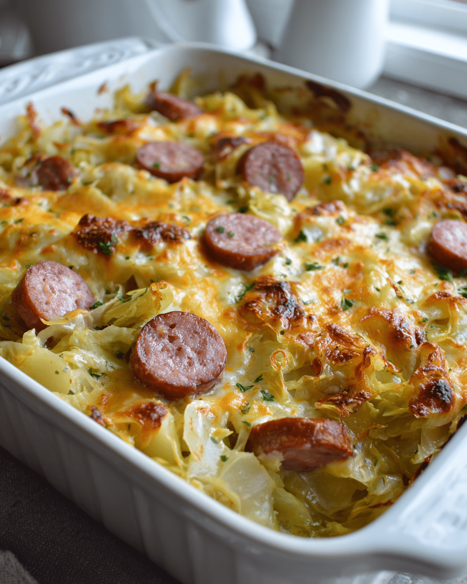 Kielbasa and Cabbage Casserole