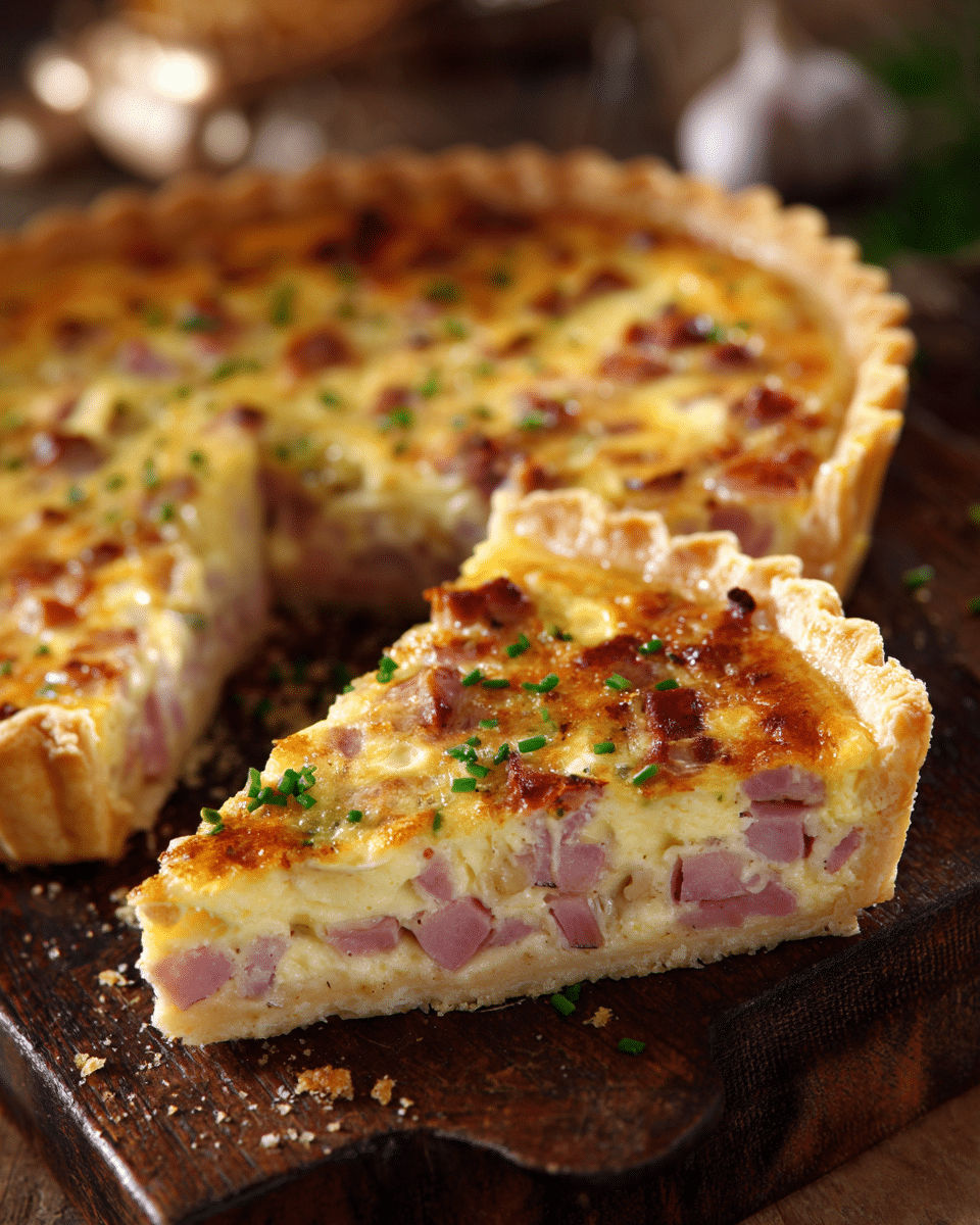 Ham & Cheese Quiche – Perfect for Weekend Brunch
