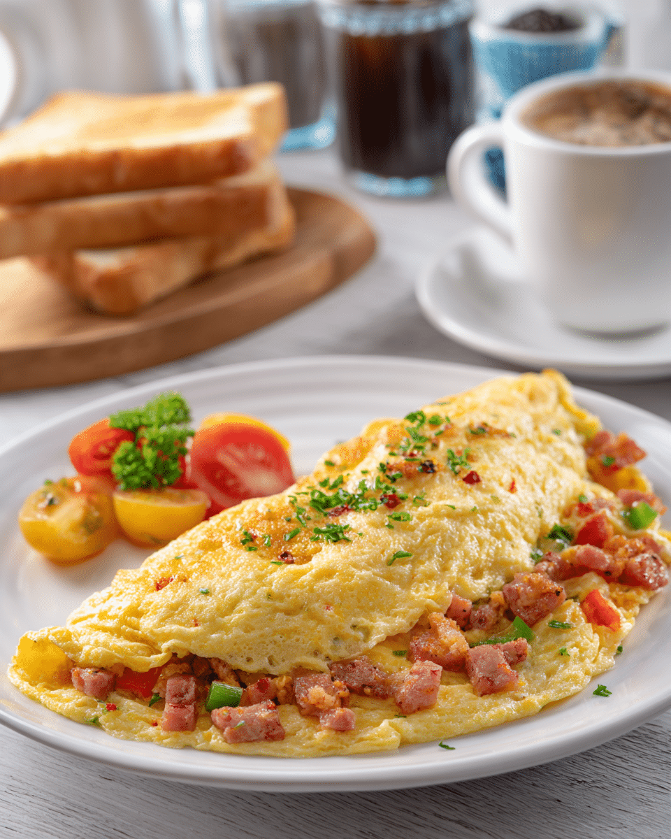 Luncheon Meat Omelette – Fluffy, Filling & Protein-Packed