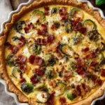 Brussels Sprouts & Bacon Quiche – Crispy, Creamy, Delicious