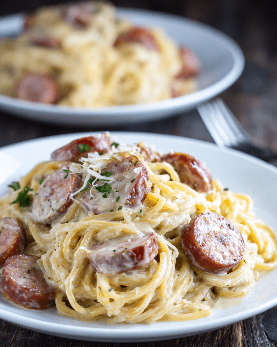 Kielbasa Alfredo Pasta
