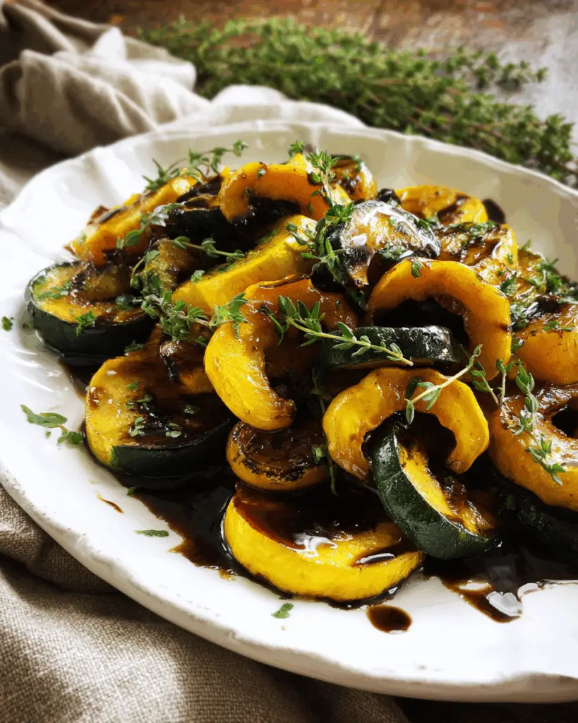Balsamic Glazed Patty Pan Squash Medley