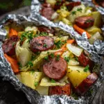Kielbasa and Cabbage Foil Packs