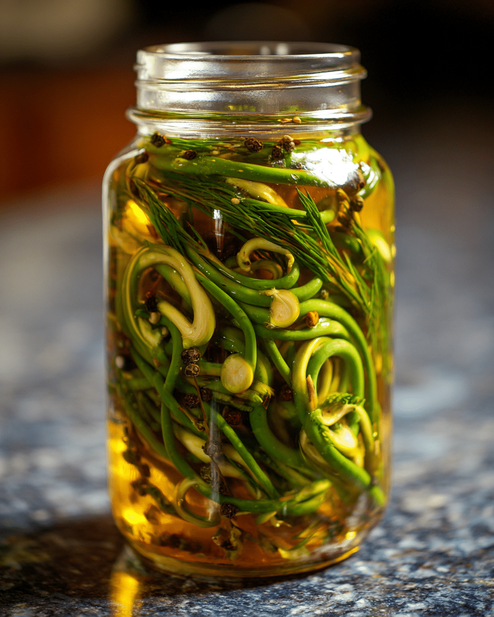 Pickled Garlic Scapes – Tangy Crunch in Every Bite