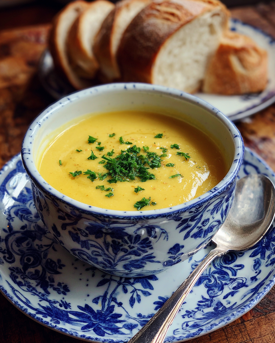 Creamy Patty Pan Squash Soup