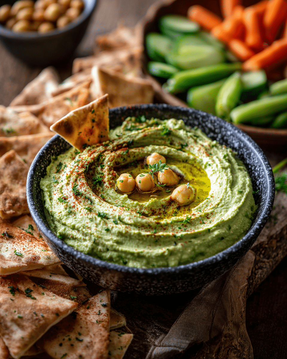 Garlic Scape Hummus – Creamy Dip with a Twist