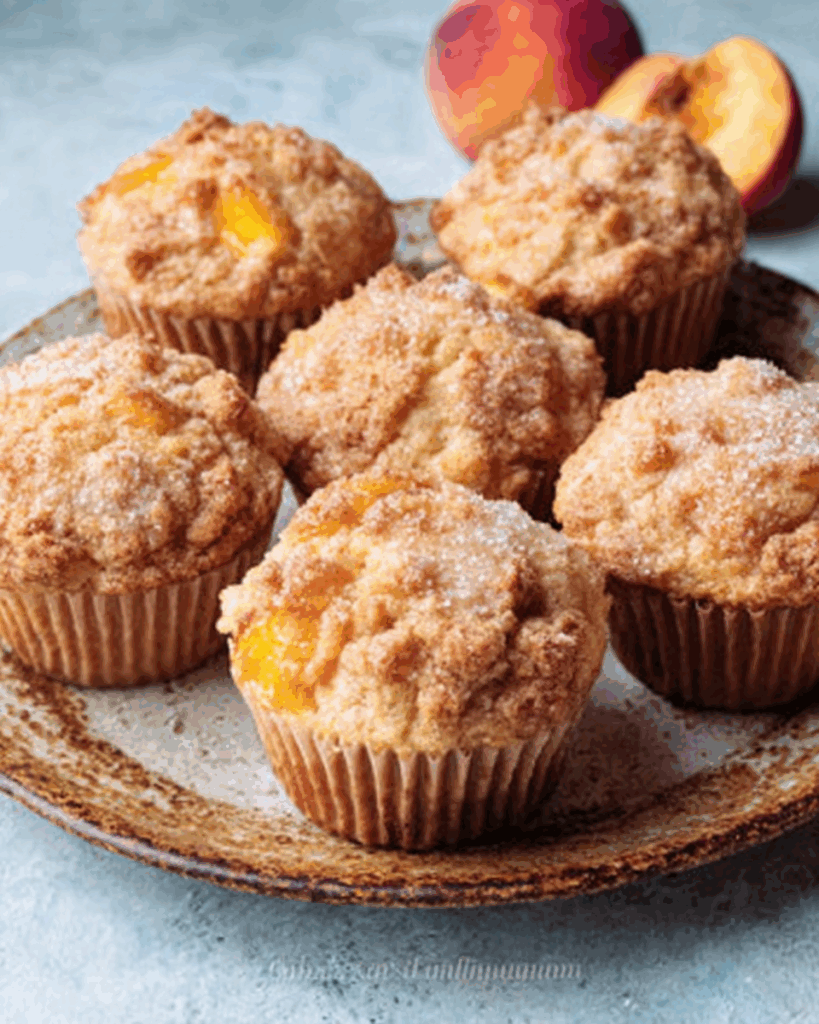 Peach Muffins Recipe – Soft, Moist, And Bakery-Style