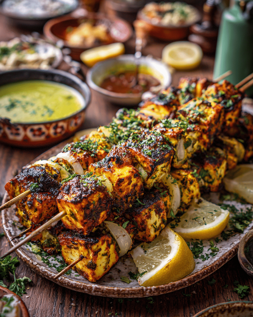 Paneer Tikka Skewers