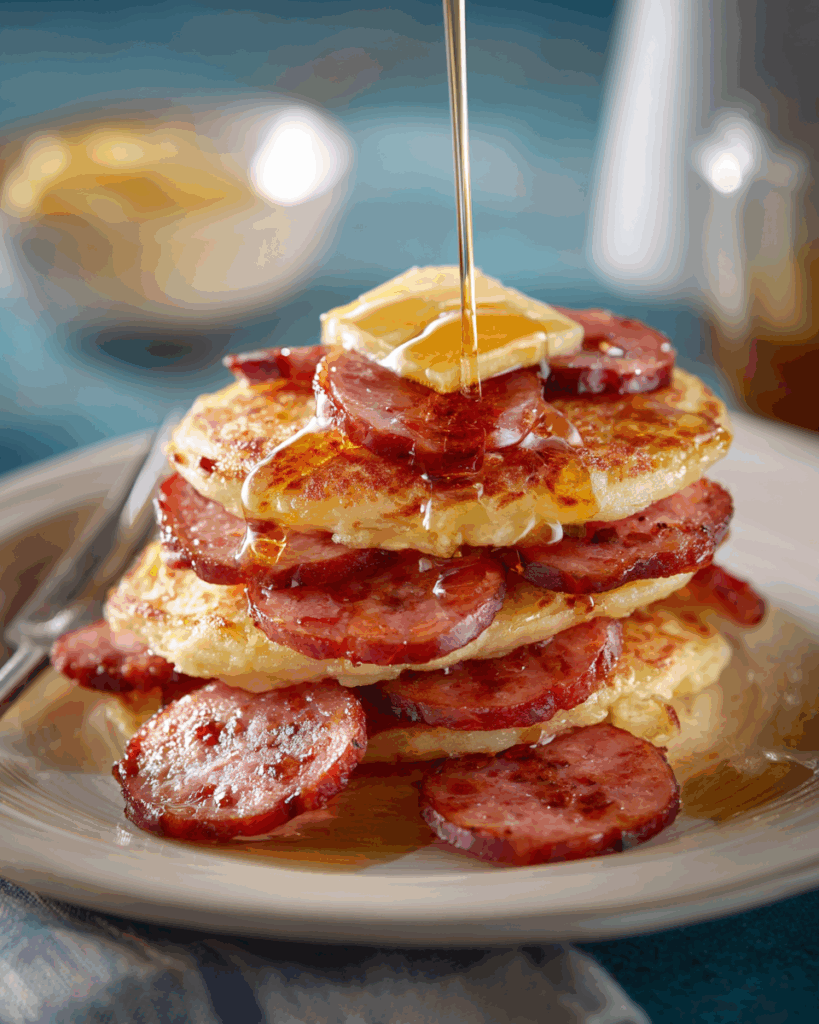 Luncheon Meat Pancakes – Sweet-Savory, Crispy & Fun