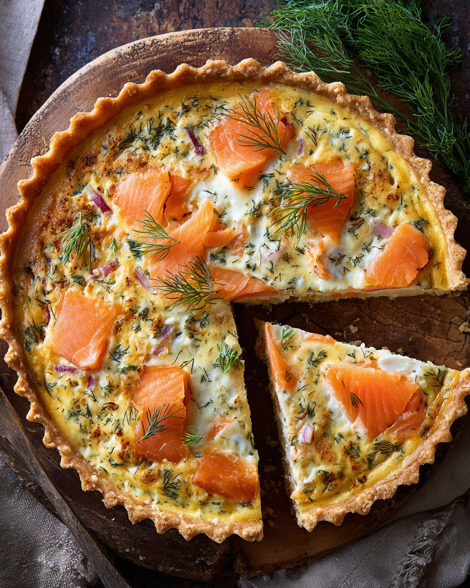 Smoked Salmon Dill Quiche – Gourmet and Protein-Packed