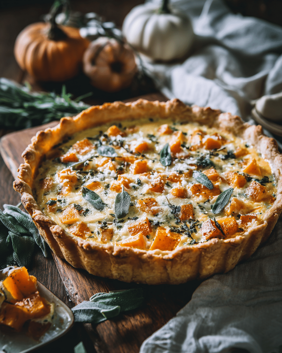 Butternut Squash & Sage Quiche – Cozy Fall Favorite