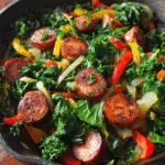 Kielbasa and Kale Skillet