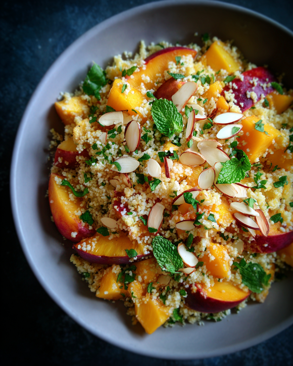 Easy Peaches and Herb Couscous Bowl