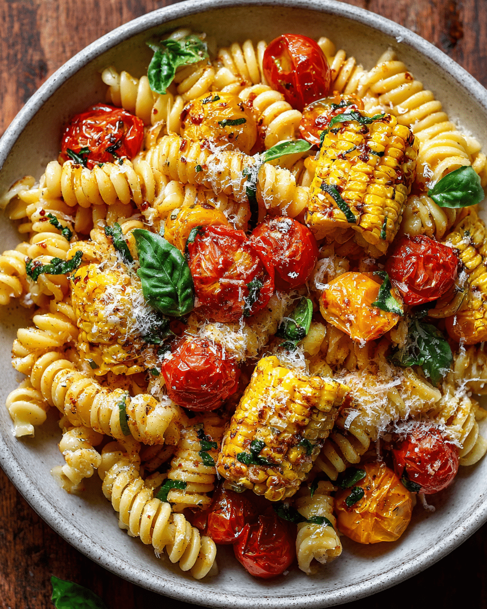 Roasted Corn and Tomato Pasta – Sweet Summer Comfort