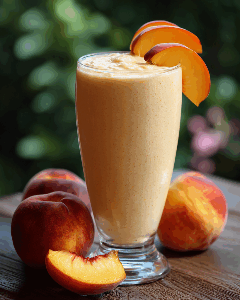 Peaches and Cream Protein Shake