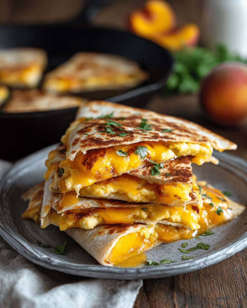 Peach Breakfast Quesadilla – Sweet Spin On A Savory Favorite