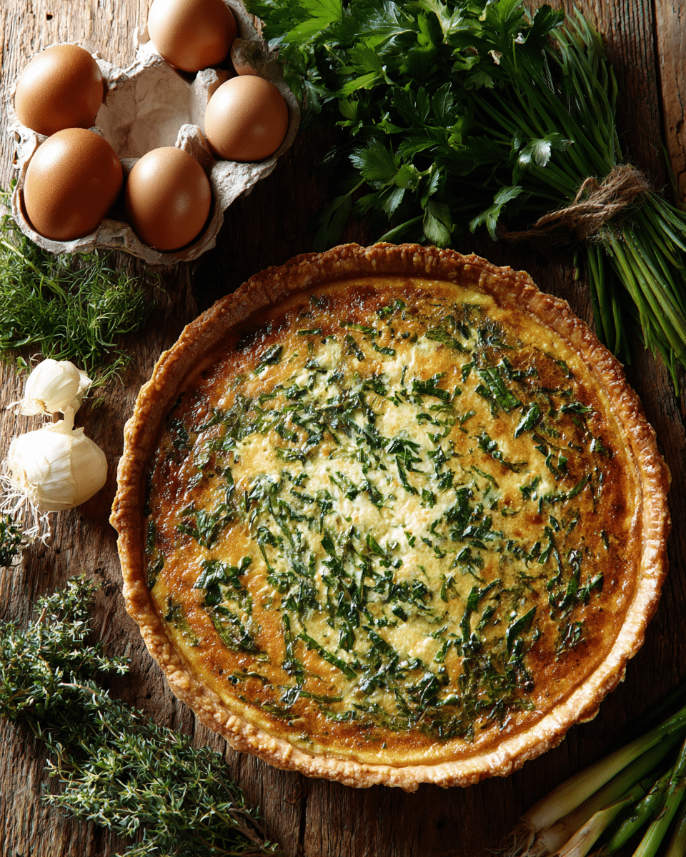 Herb Garden Quiche – Fresh, Fragrant & Vegetarian