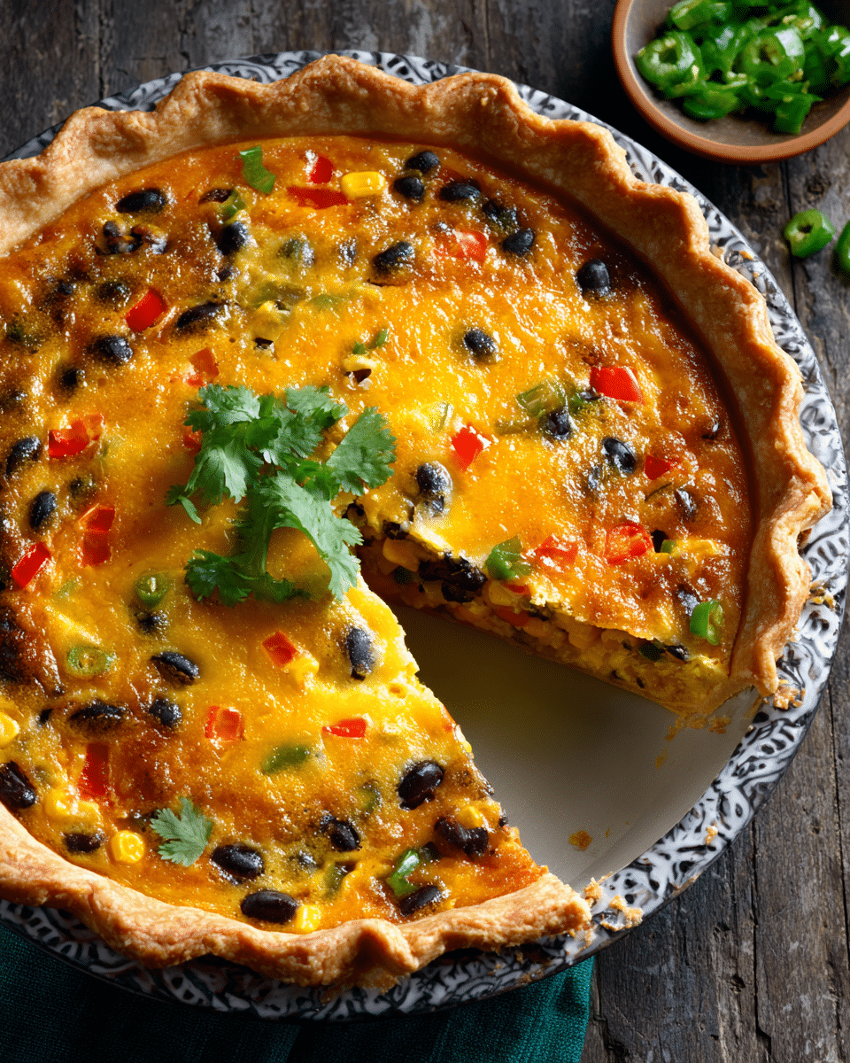 Southwestern Quiche – Spicy, Cheesy & Packed with Flavor