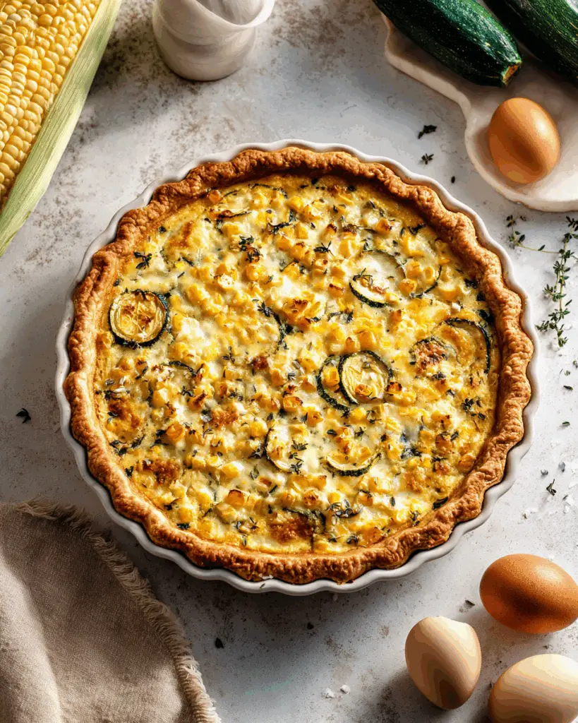 Corn & Zucchini Quiche – Summer Harvest Brunch Star