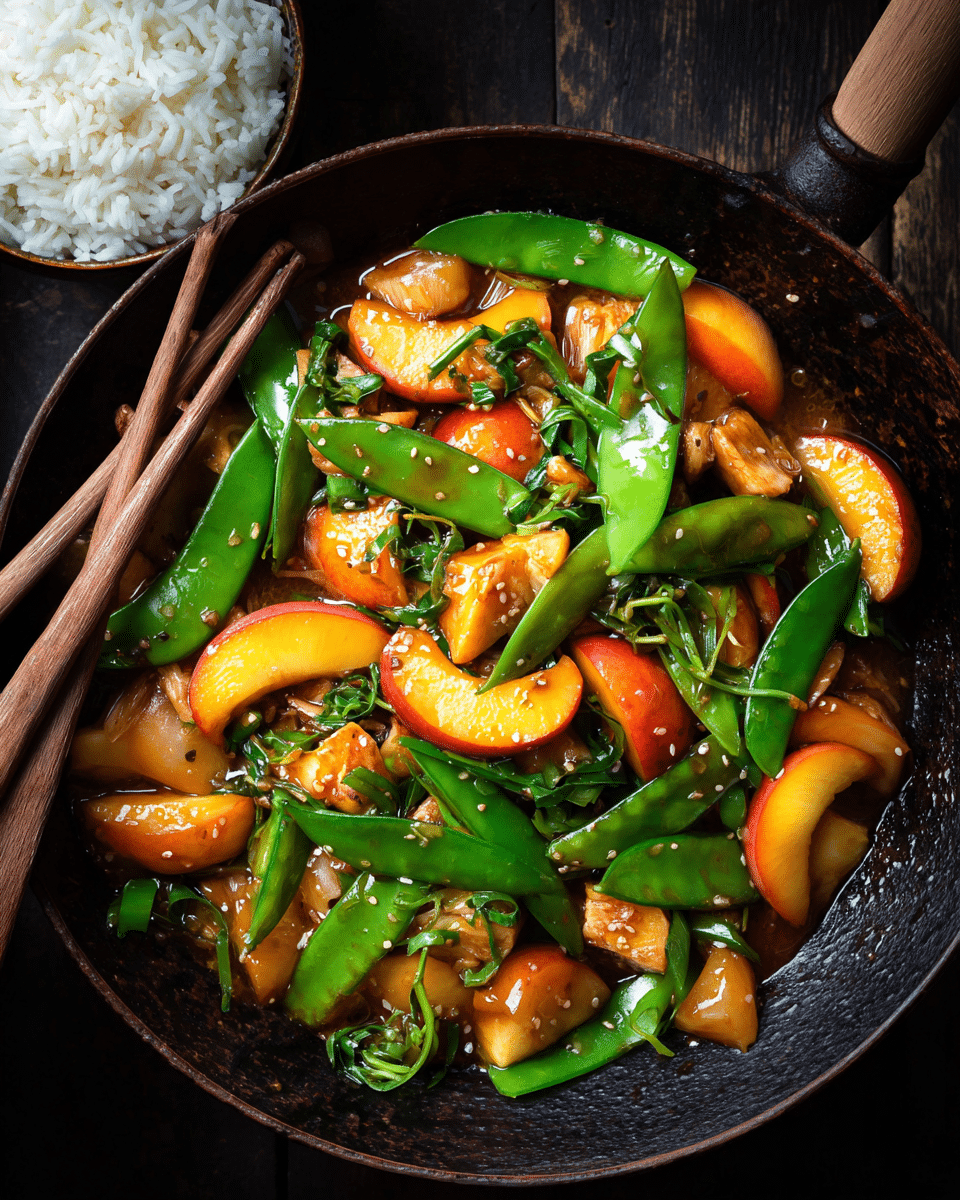 Peach Ginger Stir Fry