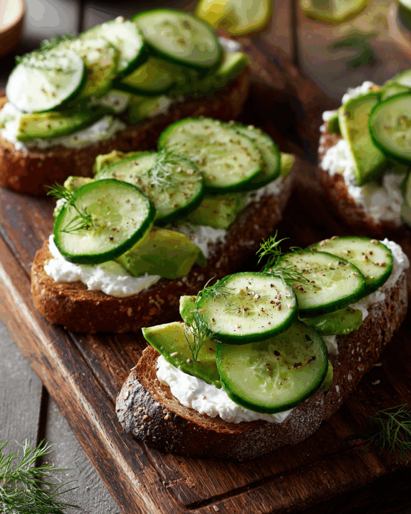 Cucumber Avocado Toast – Fresh, Creamy & Instagram-Ready Breakfast Bite
