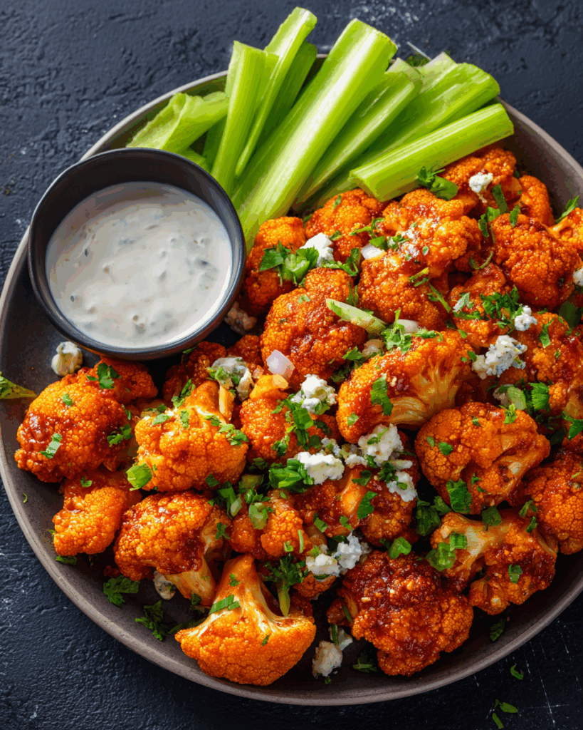 Buffalo Cauliflower Bites – Spicy Vegetarian Football Food