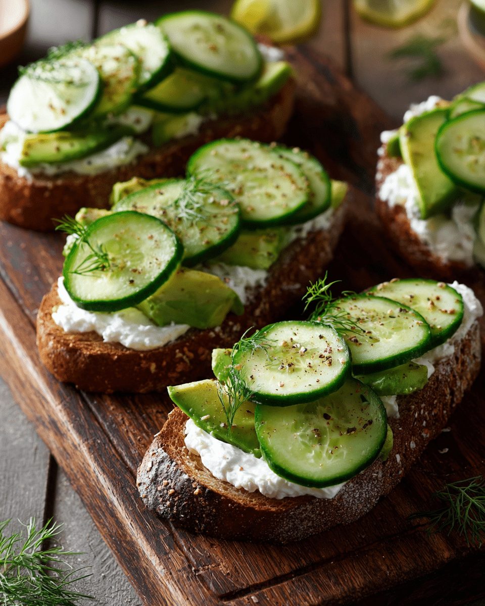 Cucumber Avocado Toast – Fresh, Creamy & Instagram-Ready Breakfast Bite